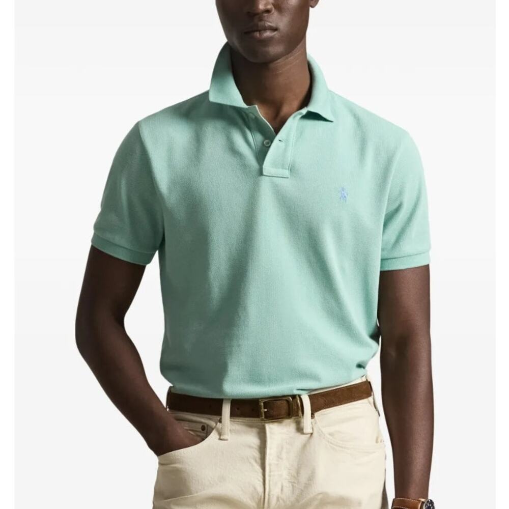 POLO Ralph Lauren Polo Shirt Mens Size 2XLT 2X Tall Mint Green Cotton Golf